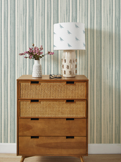 stuart stripe grasscloth wallpaper by nathan turner seafoam