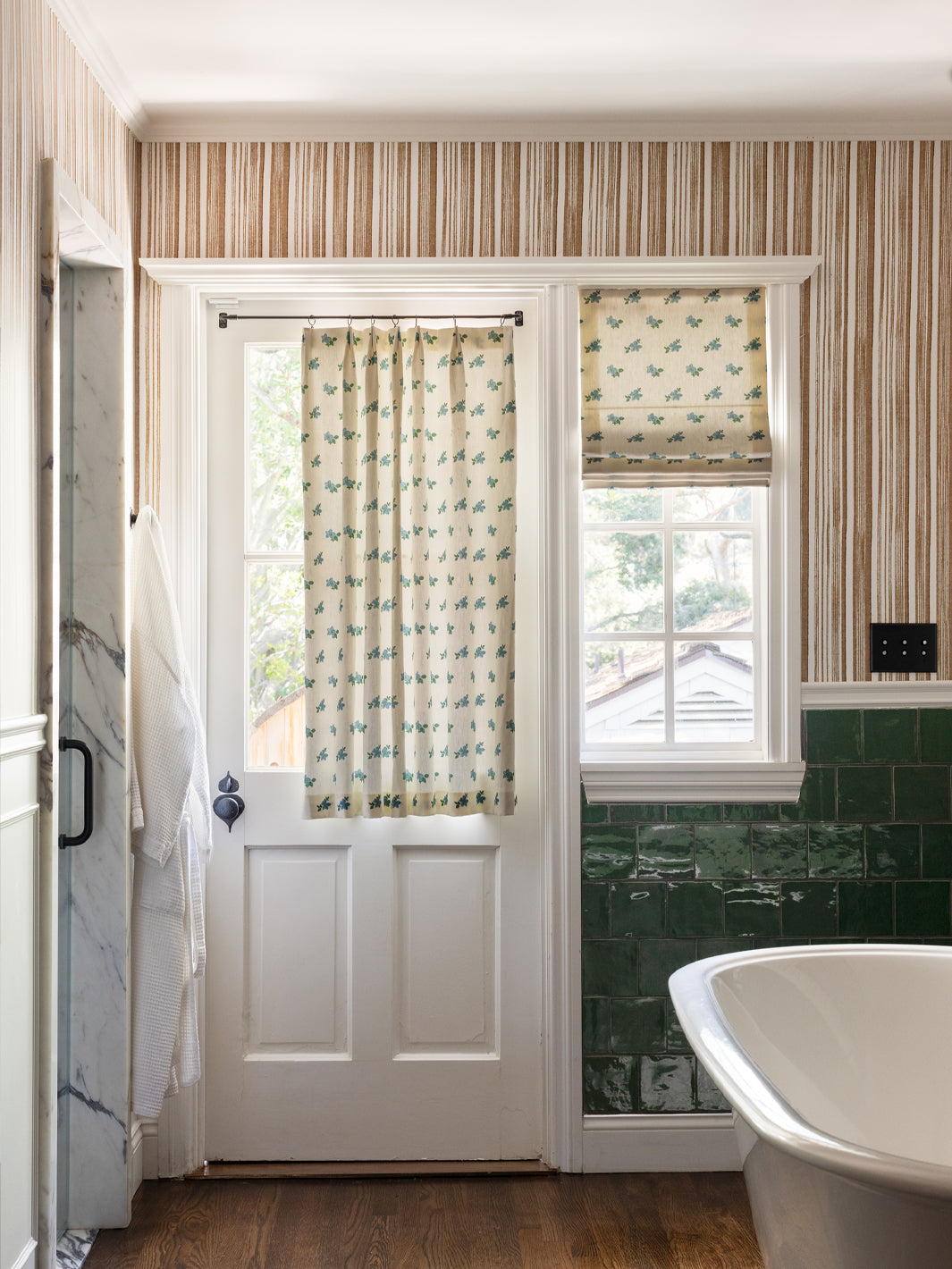 stuart stripe wallpaper by nathan turner seafoam