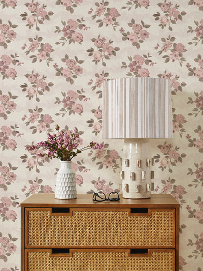 theodora grasscloth wallpaper by nathan turner pink brown