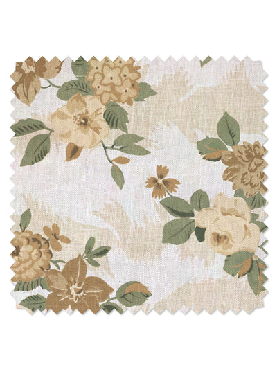 theodora linen fabric by nathan turner gold green