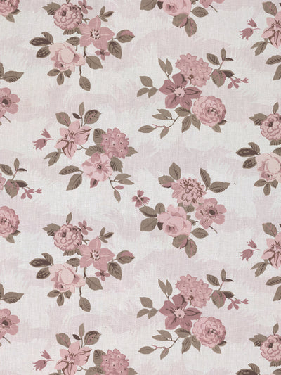 theodora linen fabric by nathan turner pink brown