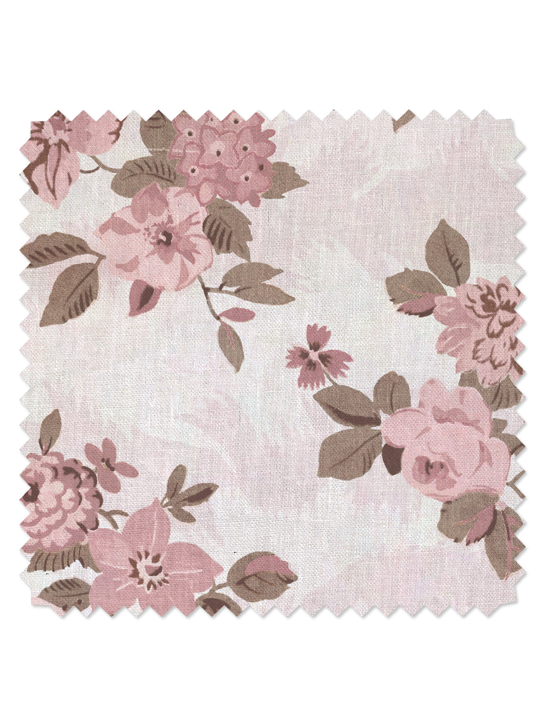 theodora linen fabric by nathan turner pink brown