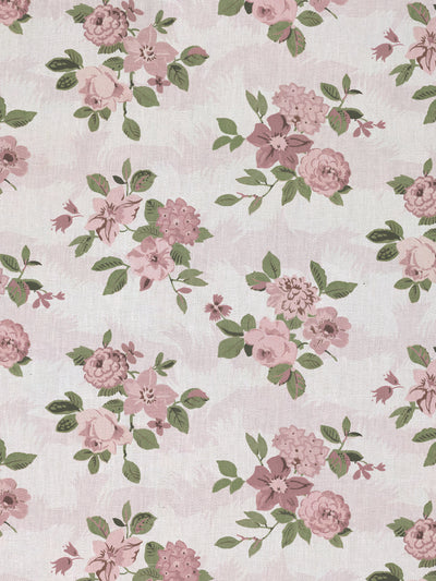 theodora linen fabric by nathan turner pink green