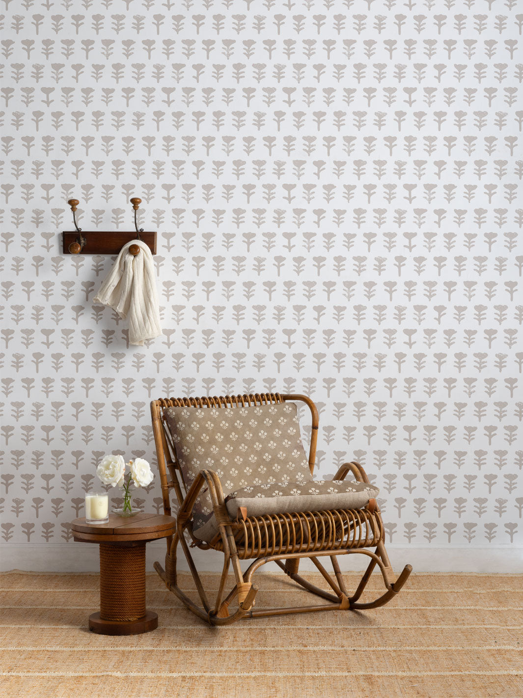 'Tulip Large' Wallpaper by Sugar Paper - Khaki