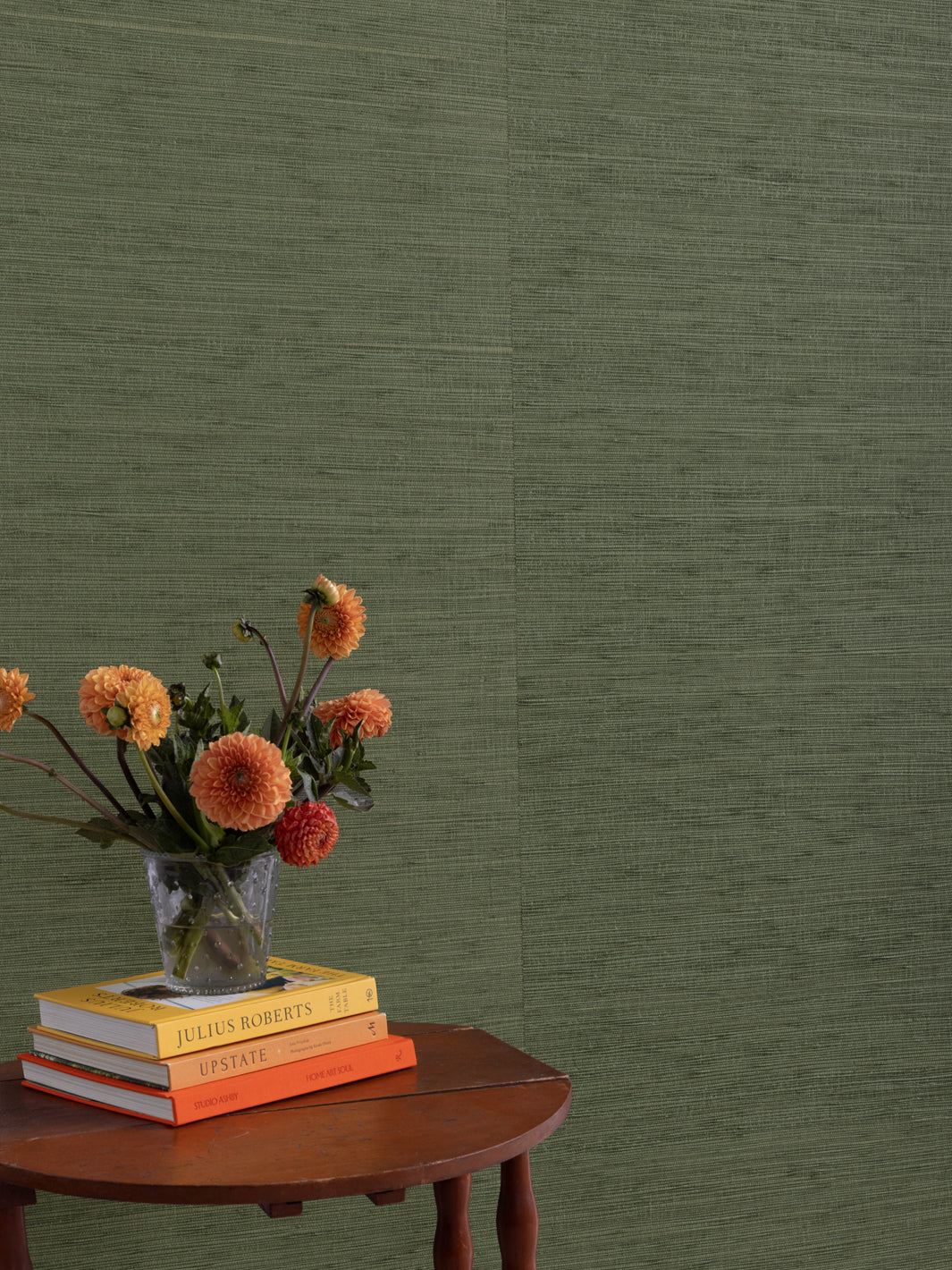 'Woven Solid' Grasscloth Wallpaper in Lawn