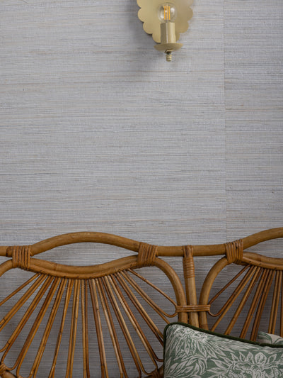 'Woven Solid' Grasscloth Wallpaper in Oat