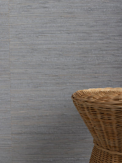 'Woven Solid' Grasscloth Wallpaper in Porcelain