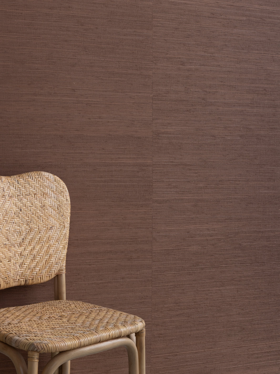 'Woven Solid' Grasscloth Wallpaper in Basket