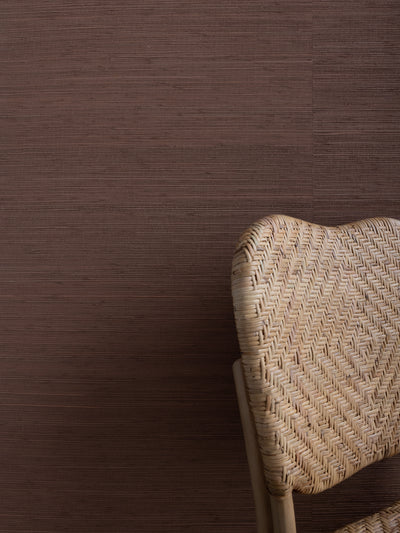 'Woven Solid' Grasscloth Wallpaper in Basket