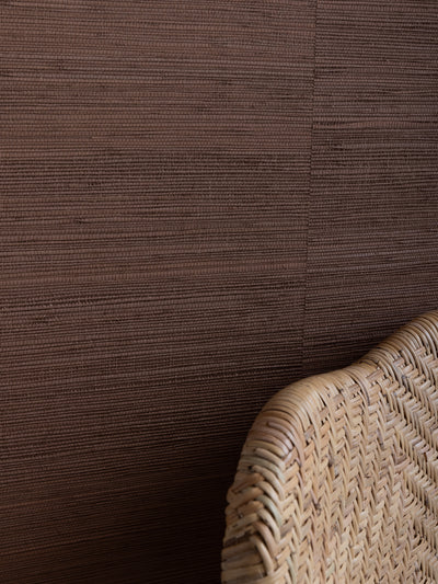 'Woven Solid' Grasscloth Wallpaper in Basket