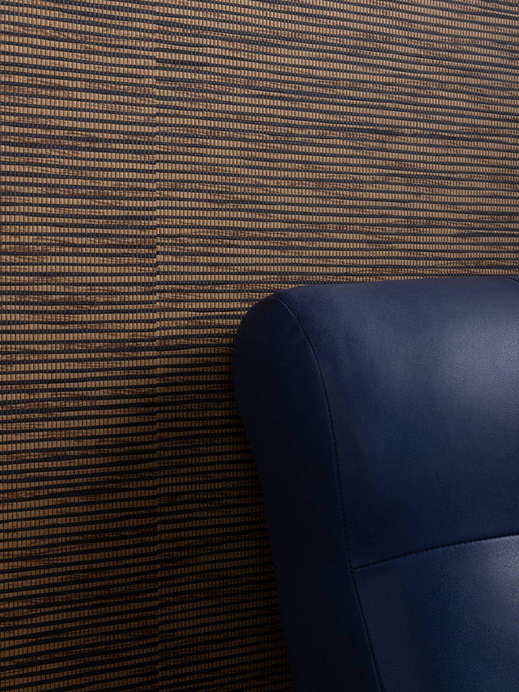 'Woven Textures' Grasscloth Wallpaper in Cinnamon Stripe