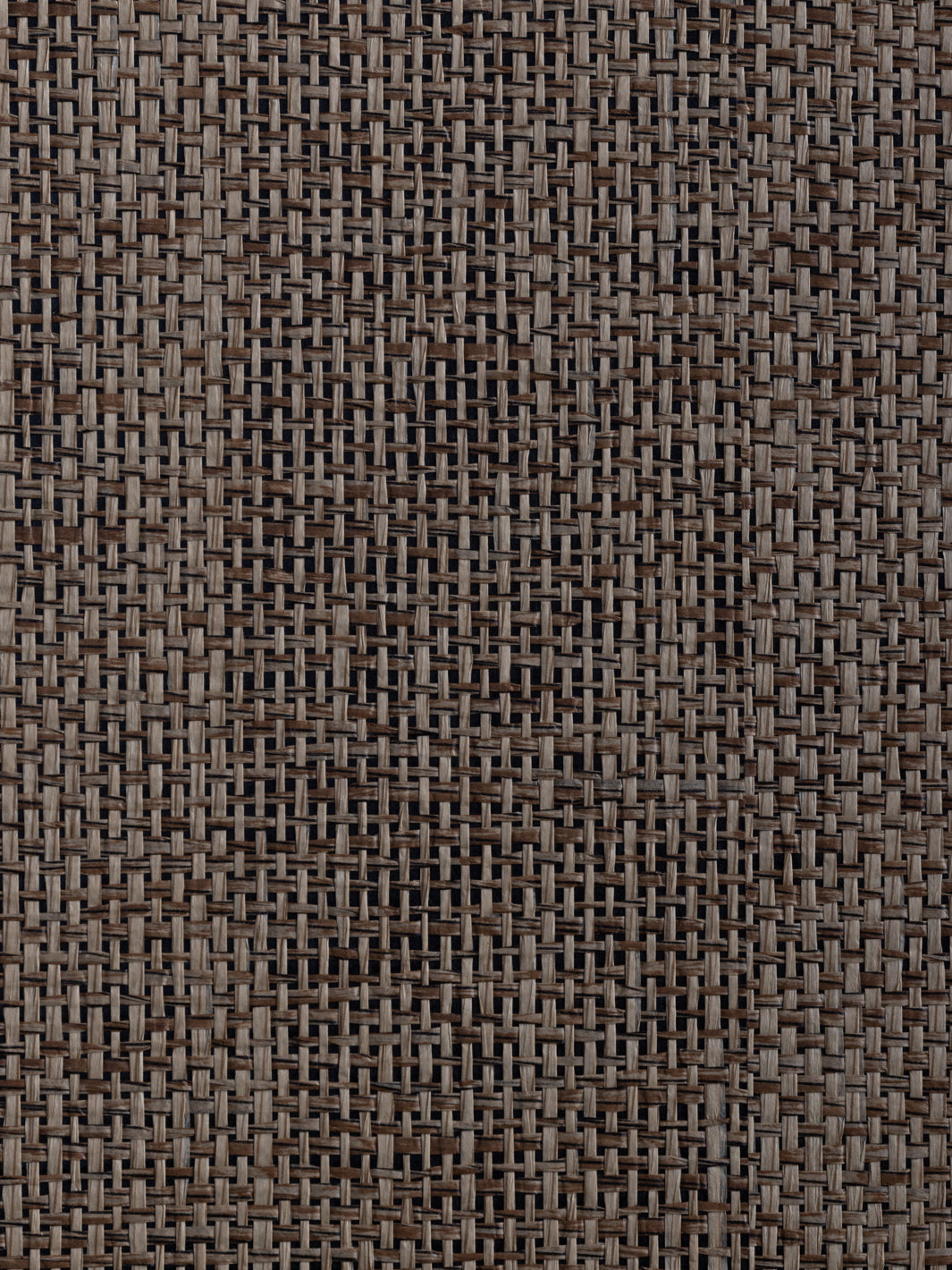 'Woven Textures' Grasscloth Wallpaper in Rattan - Black