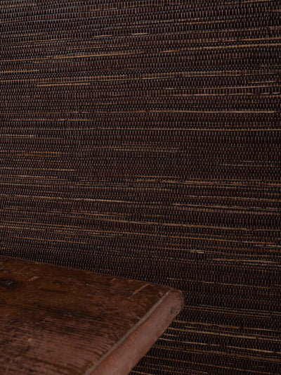 'Woven Two Tone' Grasscloth Wallpaper in Cocoa