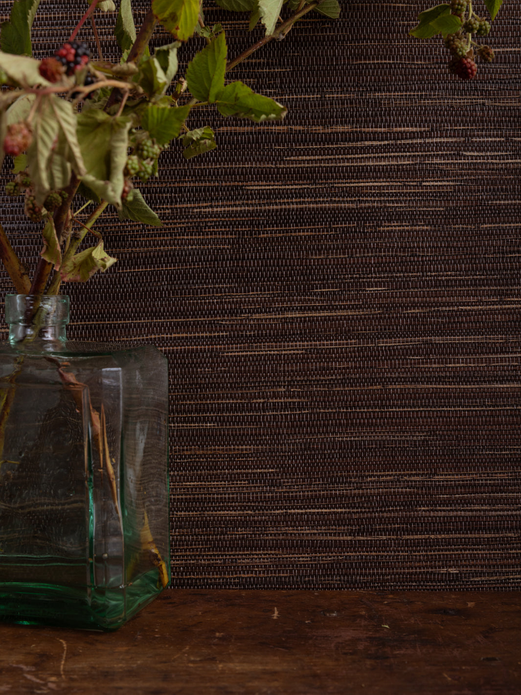 'Woven Two Tone' Grasscloth Wallpaper in Cocoa