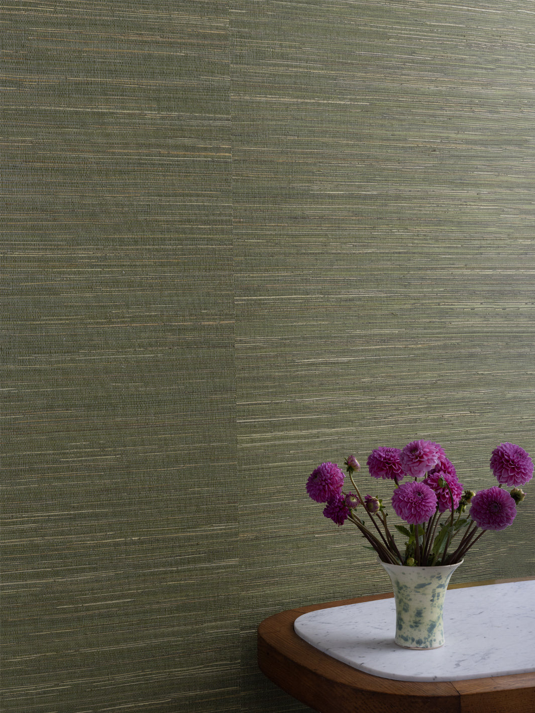 'Woven Two Tone' Grasscloth Wallpaper in Duck