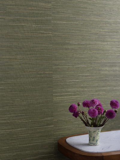 'Woven Two Tone' Grasscloth Wallpaper in Duck