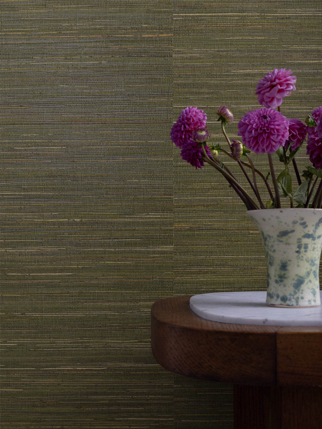 'Woven Two Tone' Grasscloth Wallpaper in Duck