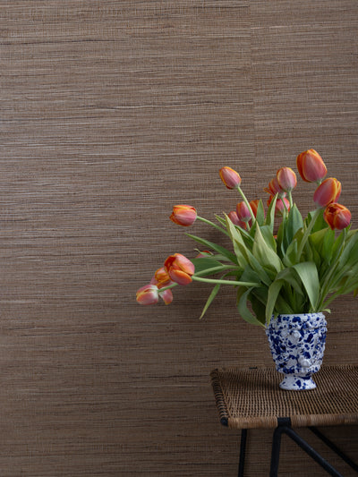 'Woven Two Tone' Grasscloth Wallpaper in Dune