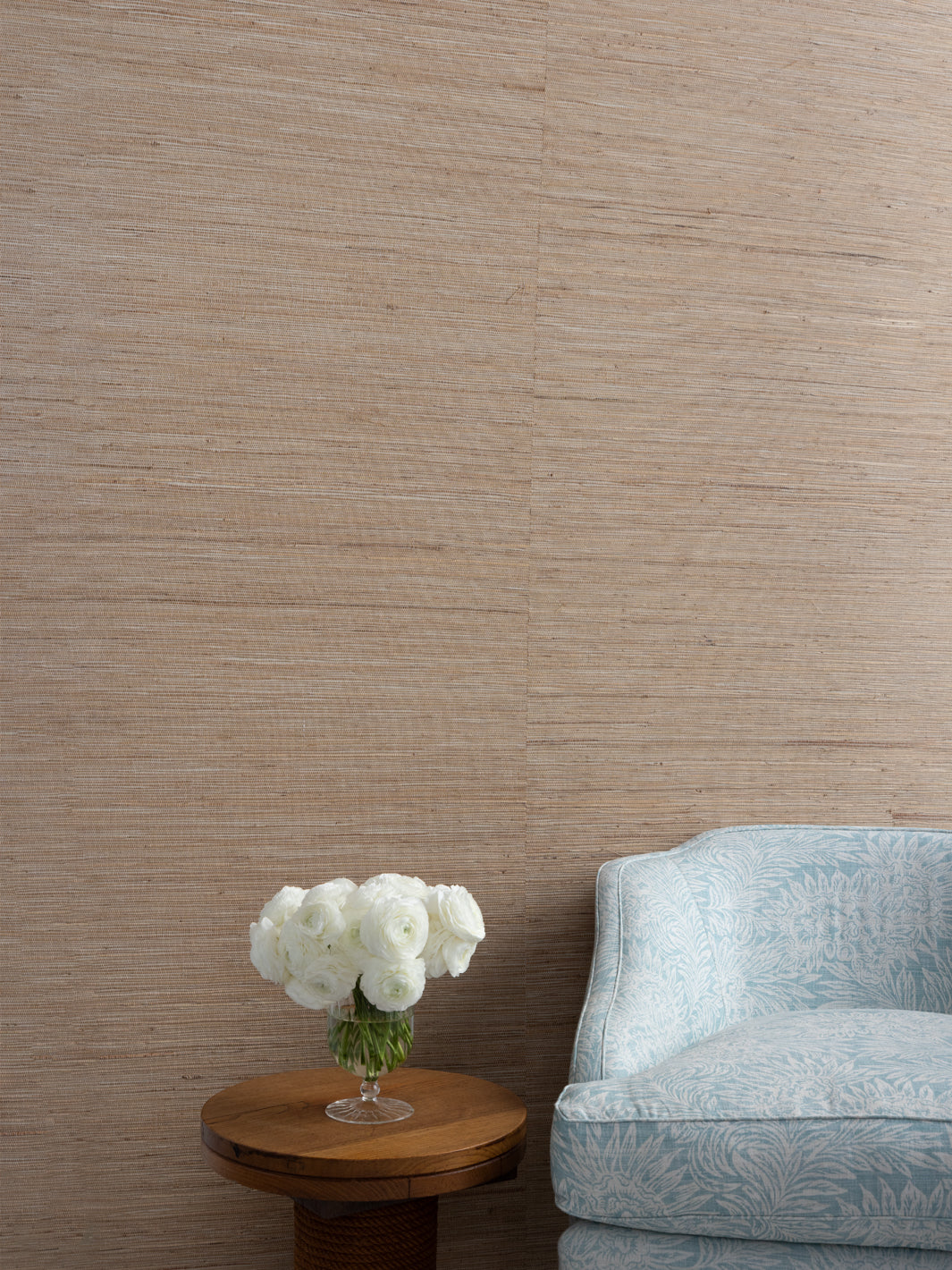 'Woven Two Tone' Grasscloth Wallpaper in Nickel