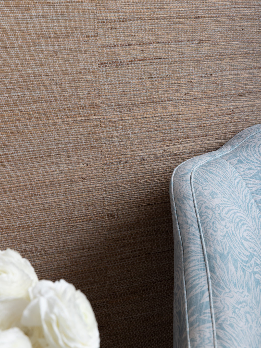 'Woven Two Tone' Grasscloth Wallpaper in Nickel