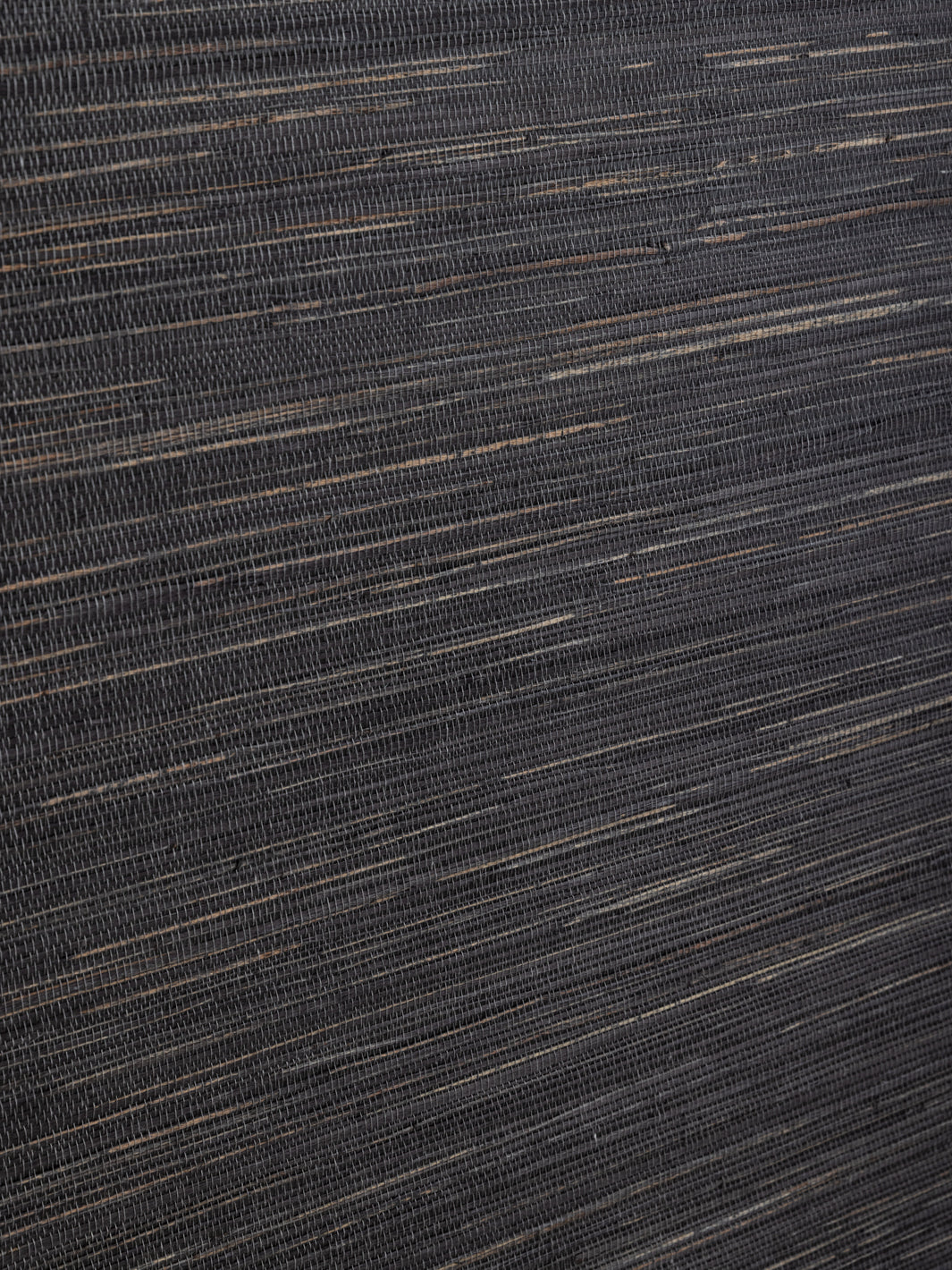 'Woven Two Tone' Grasscloth Wallpaper in Tar