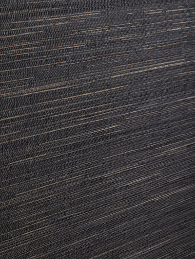 'Woven Two Tone' Grasscloth Wallpaper in Tar