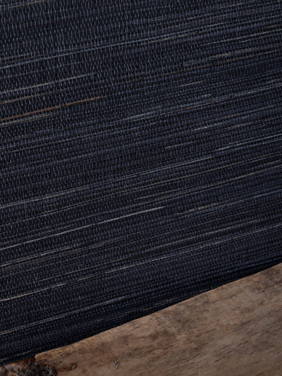 'Woven Two Tone' Grasscloth Wallpaper in Tar