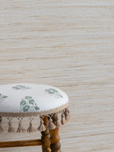 'Woven Two Tone' Grasscloth Wallpaper in Rice