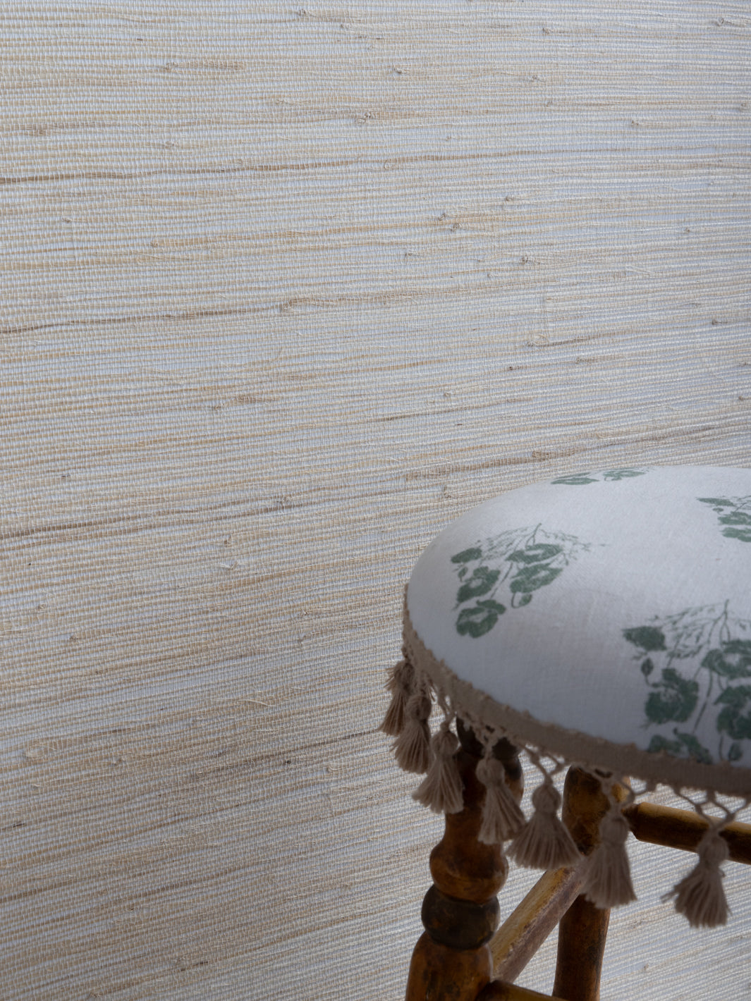 'Woven Two Tone' Grasscloth Wallpaper in Rice