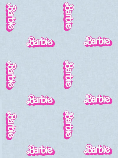Barbie Fabric by the Yard - 80s Barbie™ Logo - Lavender - Barbie Material  For Sale
