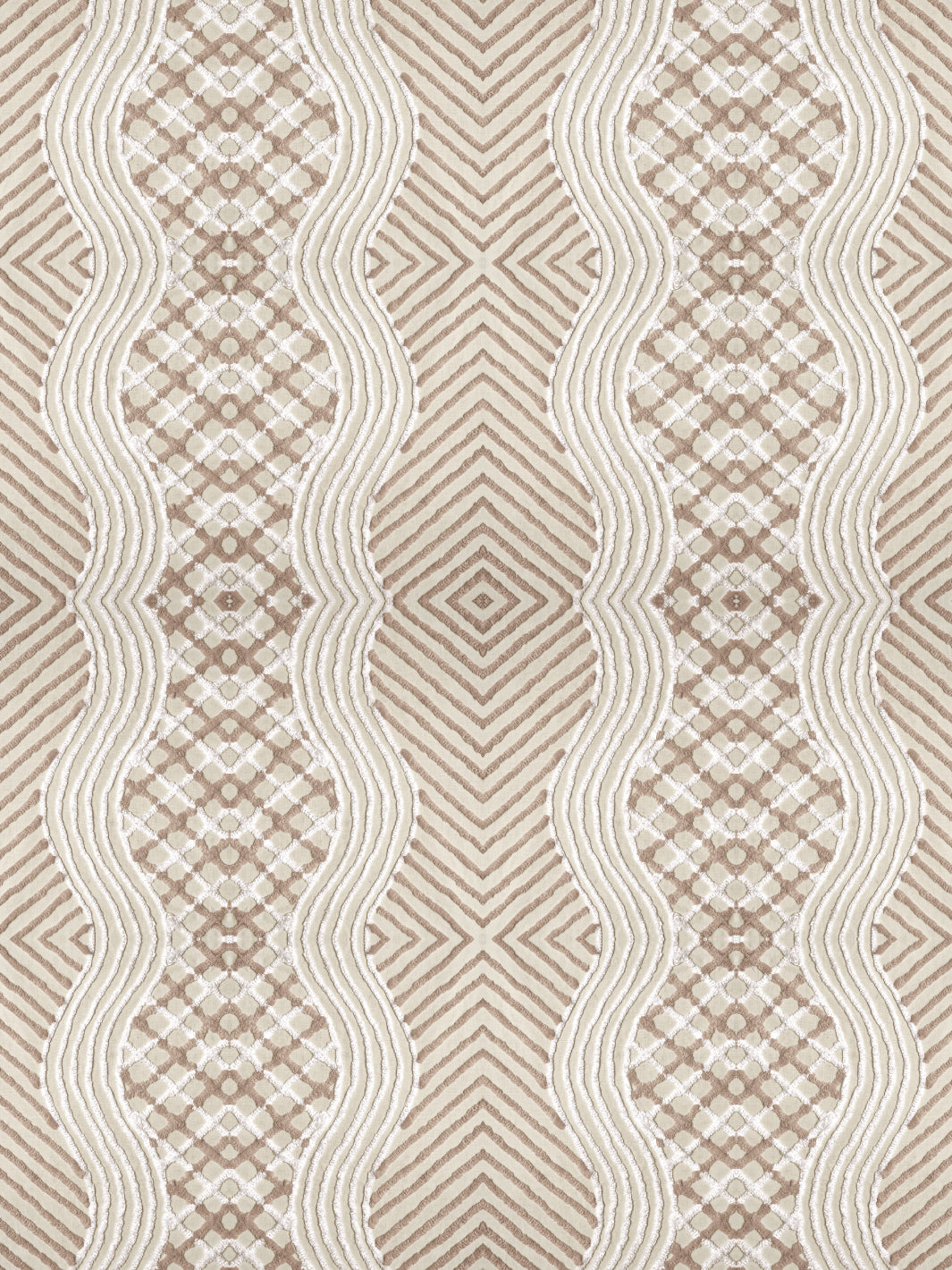 'Chenille Stripe' Wallpaper by Chris Benz - Latte