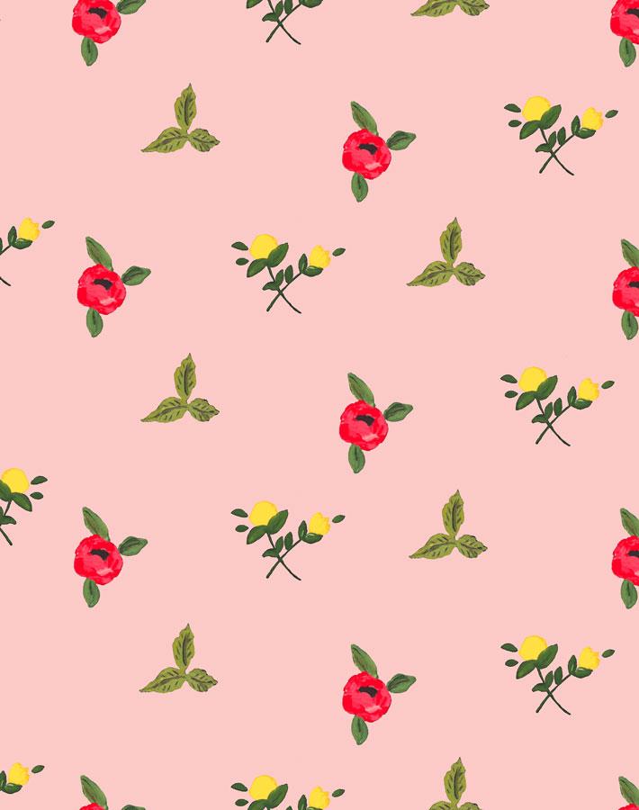 'Grand Villa Garden' Wallpaper by Carly Beck - Pink – Wallshoppe