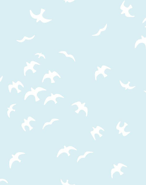 Rosa Fish' Wallpaper by Tea Collection - Sky