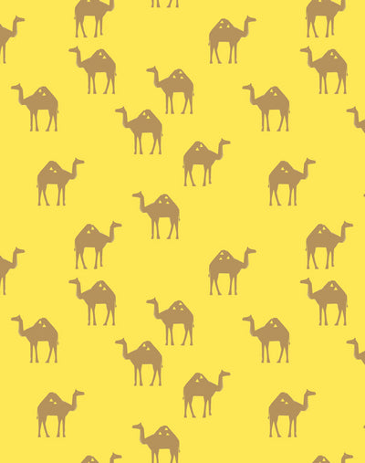Oban Plaid' Wallpaper by Wallshoppe - Yellow