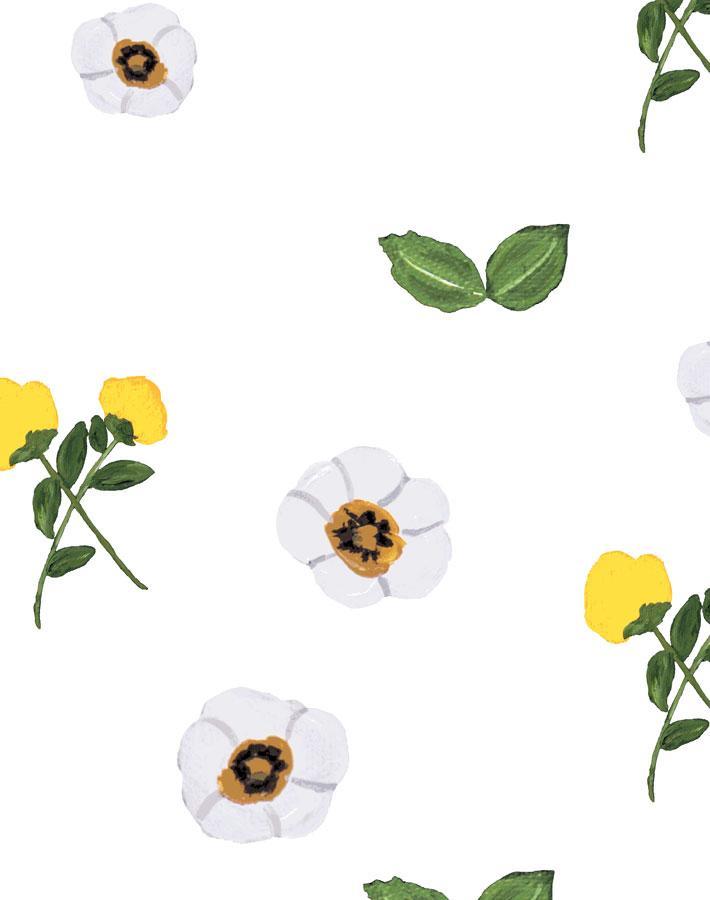 parfumee garden white wallpaper by carly beck