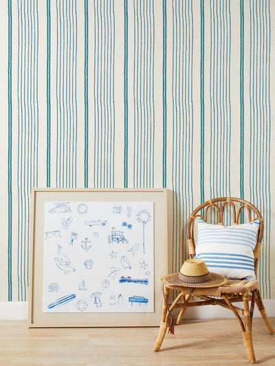 Lace Stripe Fabric, Wallpaper and Home Decor
